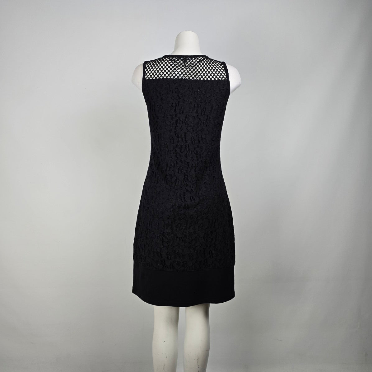 Yest Black Sleeveless Lace Detail Sheath Dress Size 6