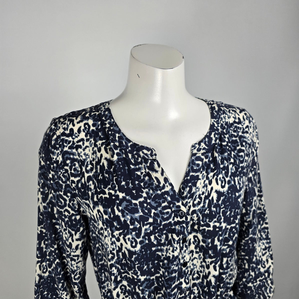 Soya Concept Blue Animal Print Shirt Dress Size M