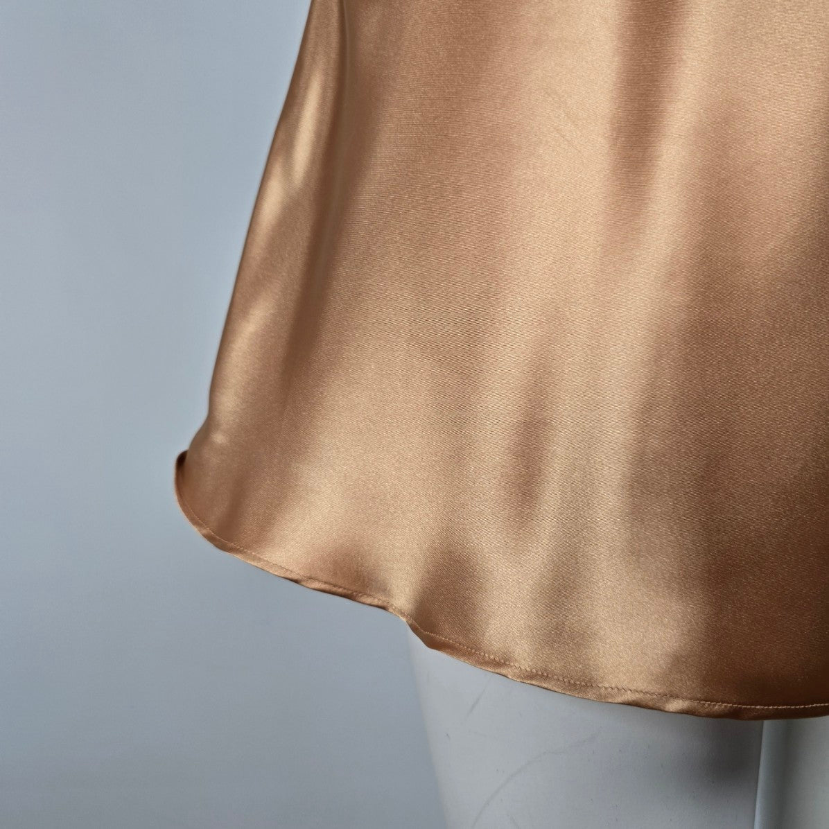 Vintage Versailles Champagne Silky Mini Slip Dress Size S