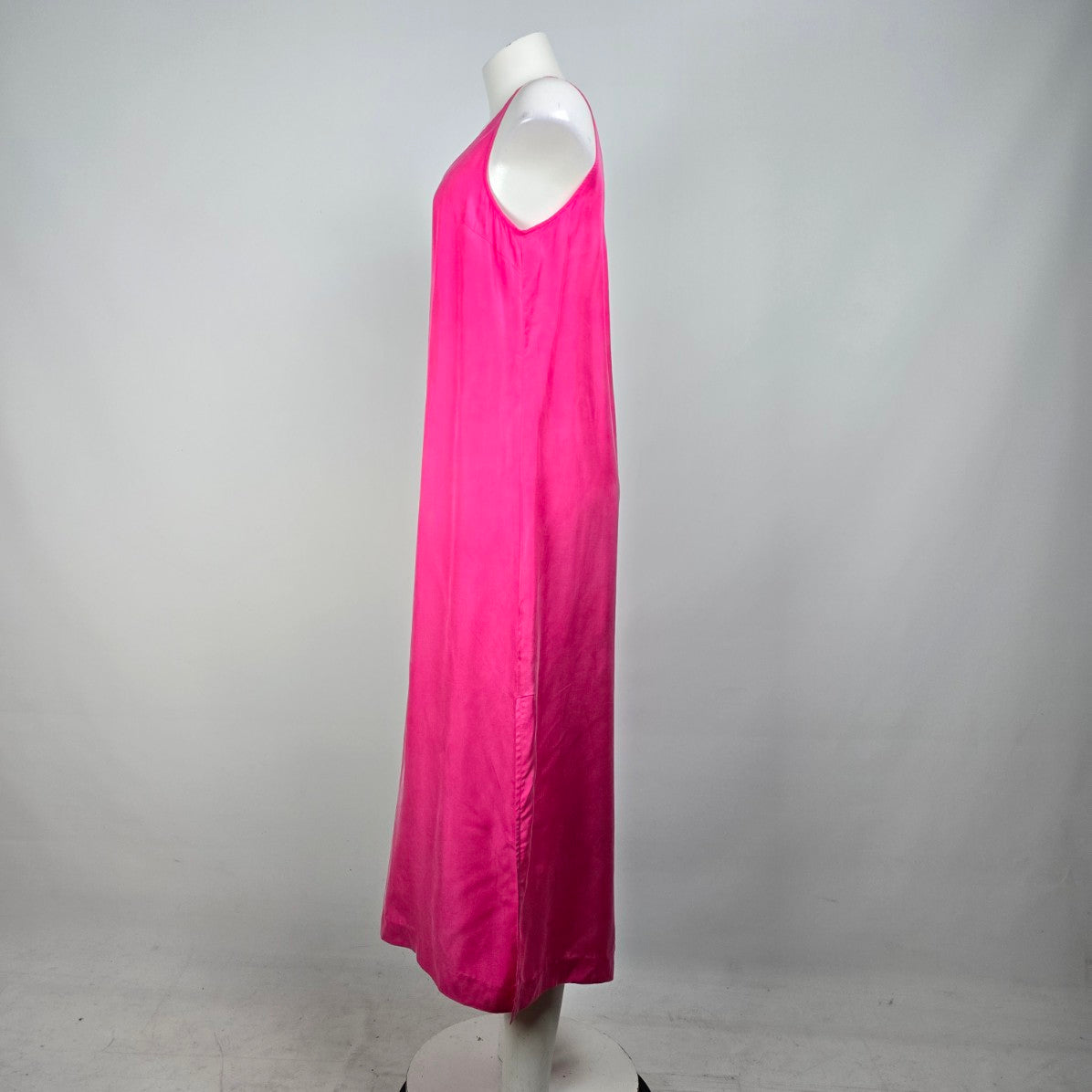Pink Silk Maxi Dress Size L