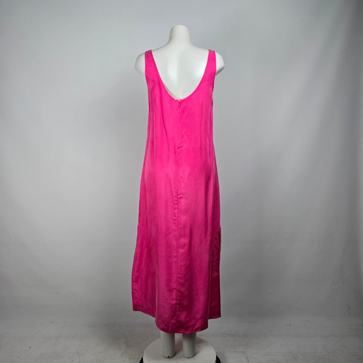 Pink Silk Maxi Dress Size L