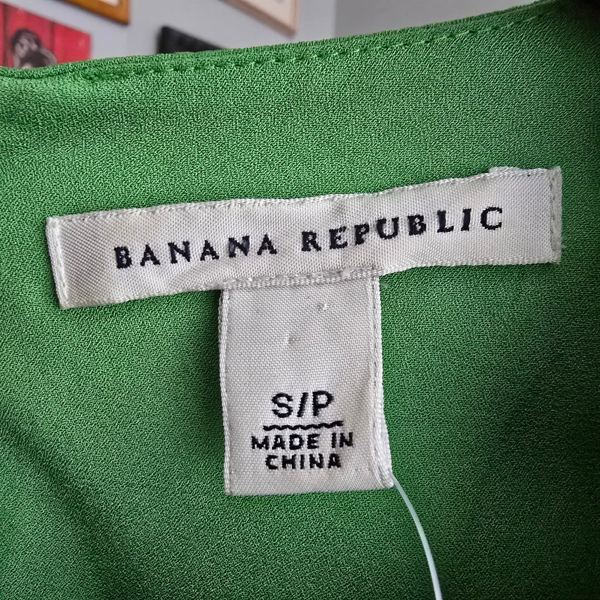 Banana Republic Green Silk Mini DRess Size S