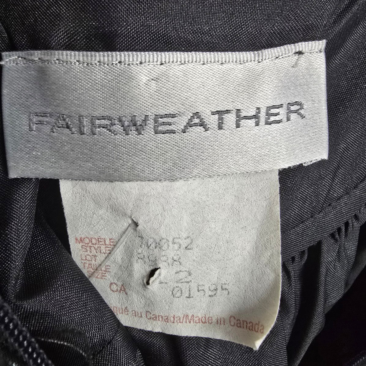 Fairweather Black & Grey Taffeta Evening Gown Size 12