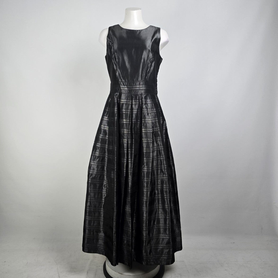 Fairweather Black & Grey Taffeta Evening Gown Size 12