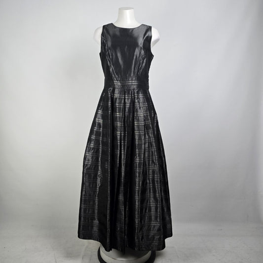 Fairweather  Black & Grey Taffeta Evening Gown Size 12