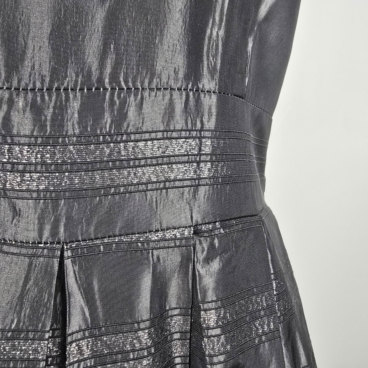 Fairweather Black & Grey Taffeta Evening Gown Size 12