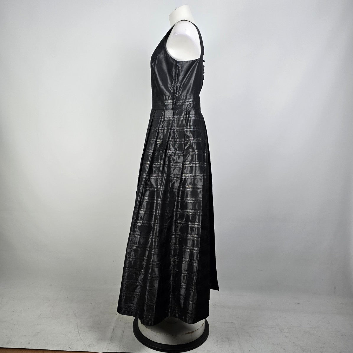 Fairweather Black & Grey Taffeta Evening Gown Size 12