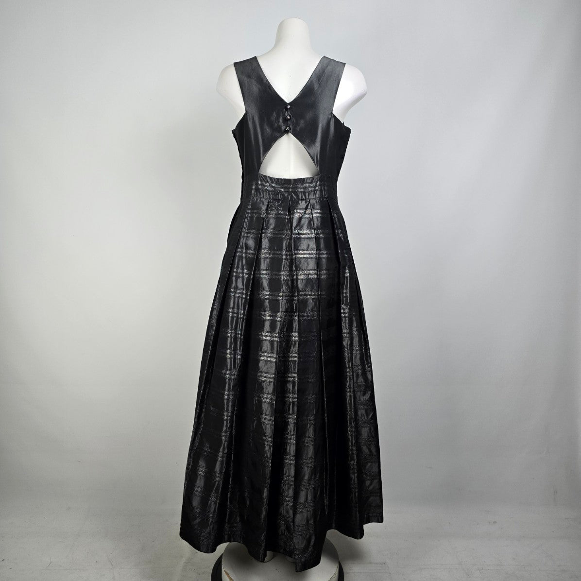 Fairweather Black & Grey Taffeta Evening Gown Size 12