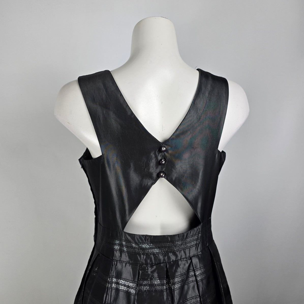 Fairweather Black & Grey Taffeta Evening Gown Size 12