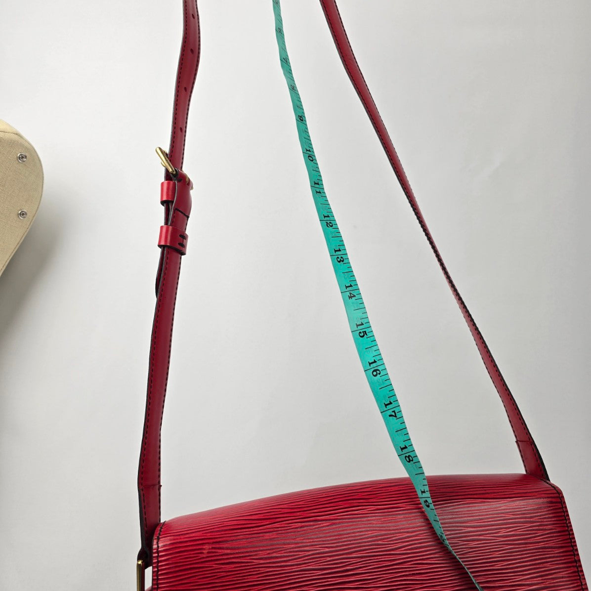 Louis Vuitton Vintage 1987 Red Epi Leather Saint Cloud Shoulder Bag