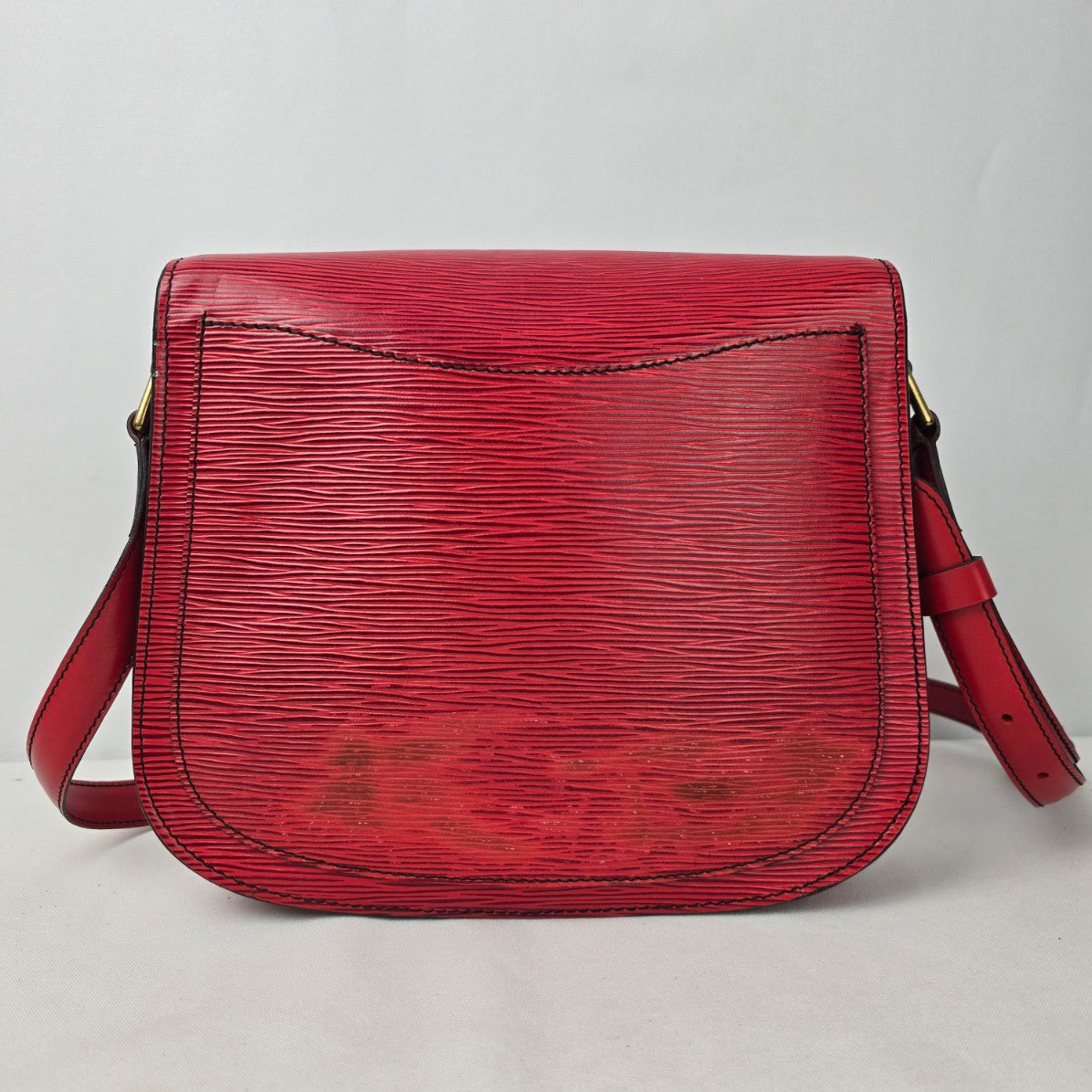 Louis Vuitton Vintage 1987 Red Epi Leather Saint Cloud Shoulder Bag