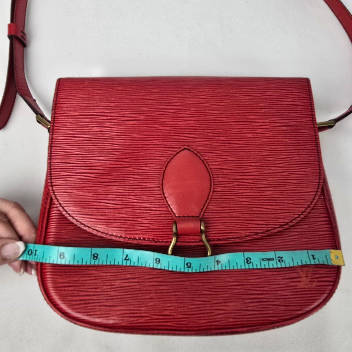 Louis Vuitton Vintage 1987 Red Epi Leather Saint Cloud Shoulder Bag