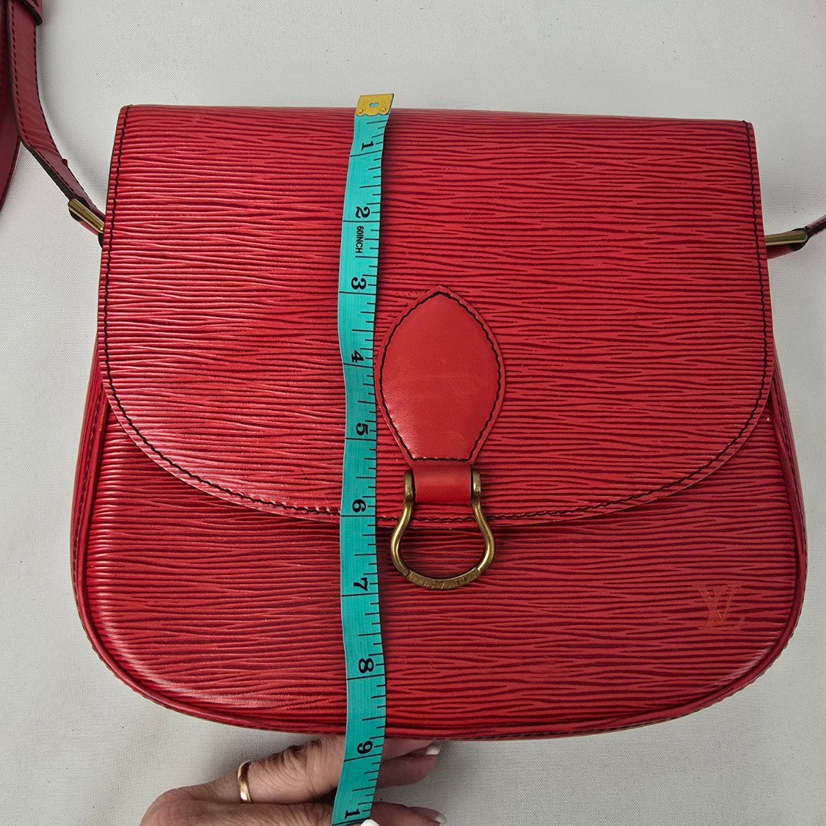 Louis Vuitton Vintage 1987 Red Epi Leather Saint Cloud Shoulder Bag