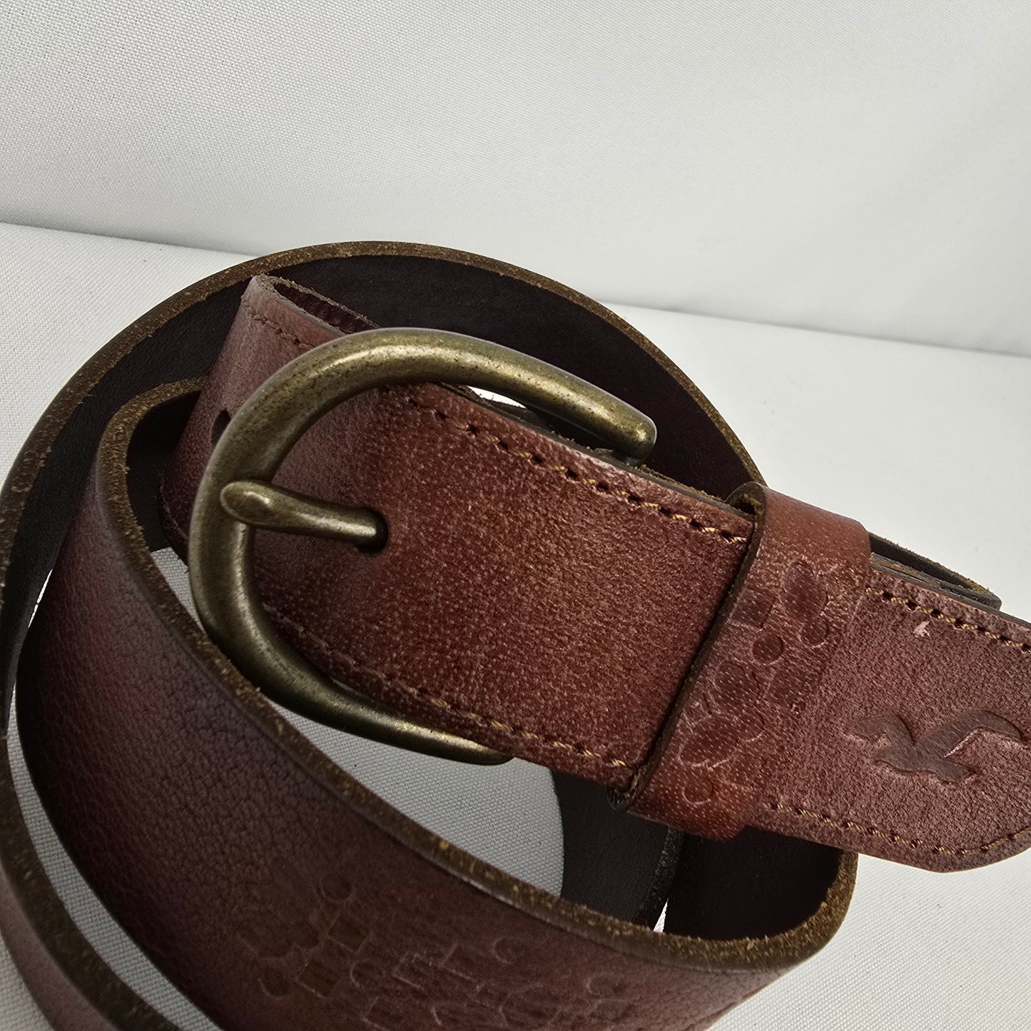 Hollister Brown Leather Belt Size M/L