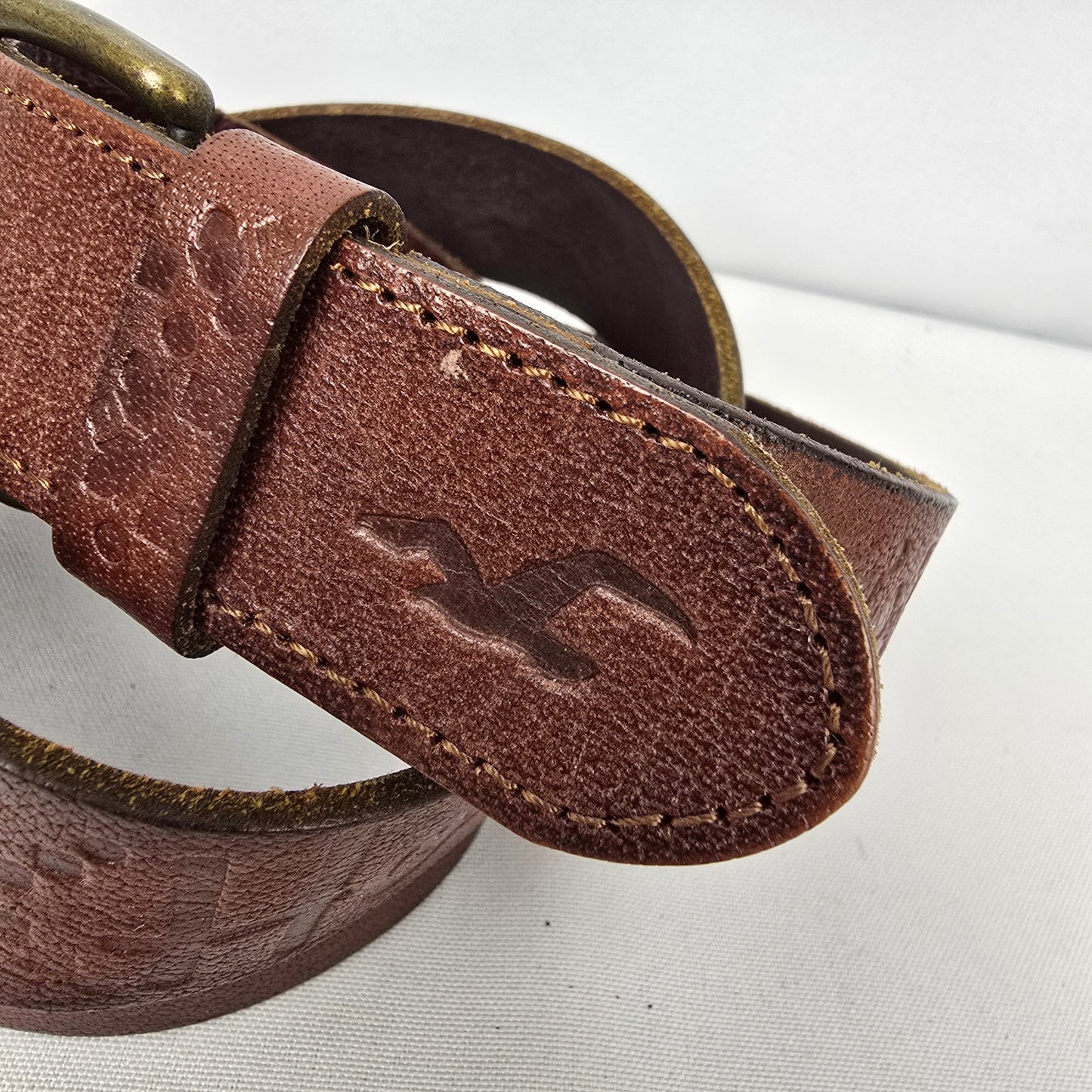 Hollister Brown Leather Belt Size M/L