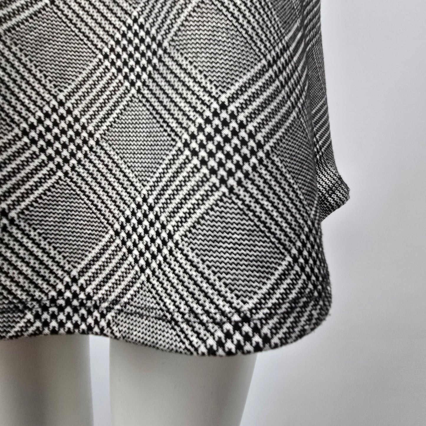 Lush Grey Check Print Shirt Dress Size S