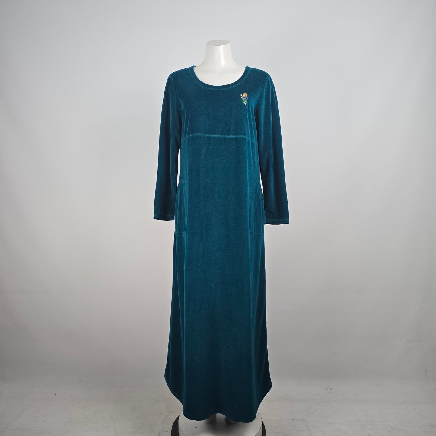 Vintage Mr Robert Green Velvet Maxi Dress Size M/L