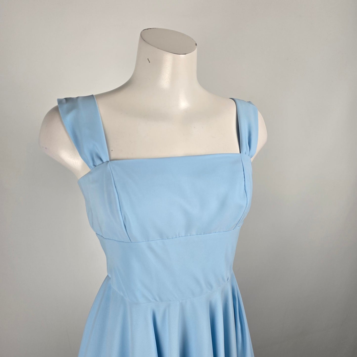 Vintage Handmade Blue Fit & Flare Dress Size S