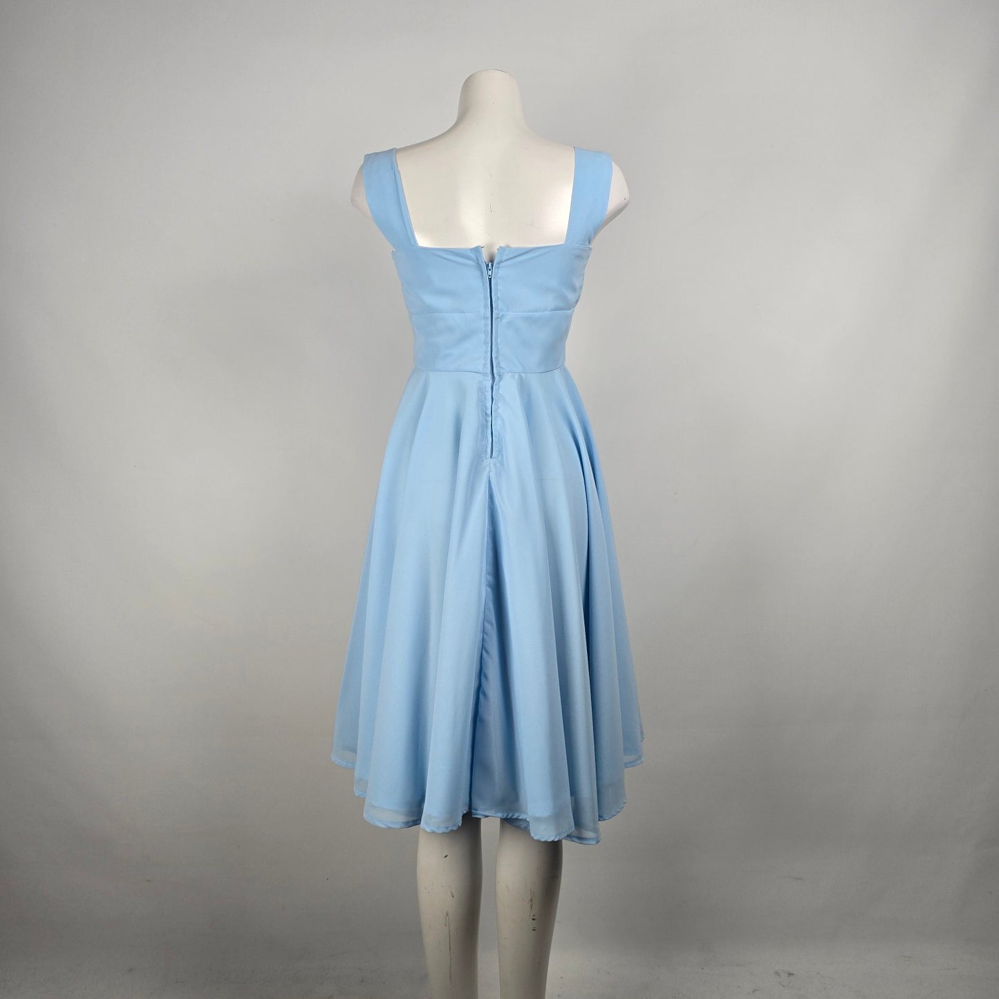 Vintage Handmade Blue Fit & Flare Dress Size S