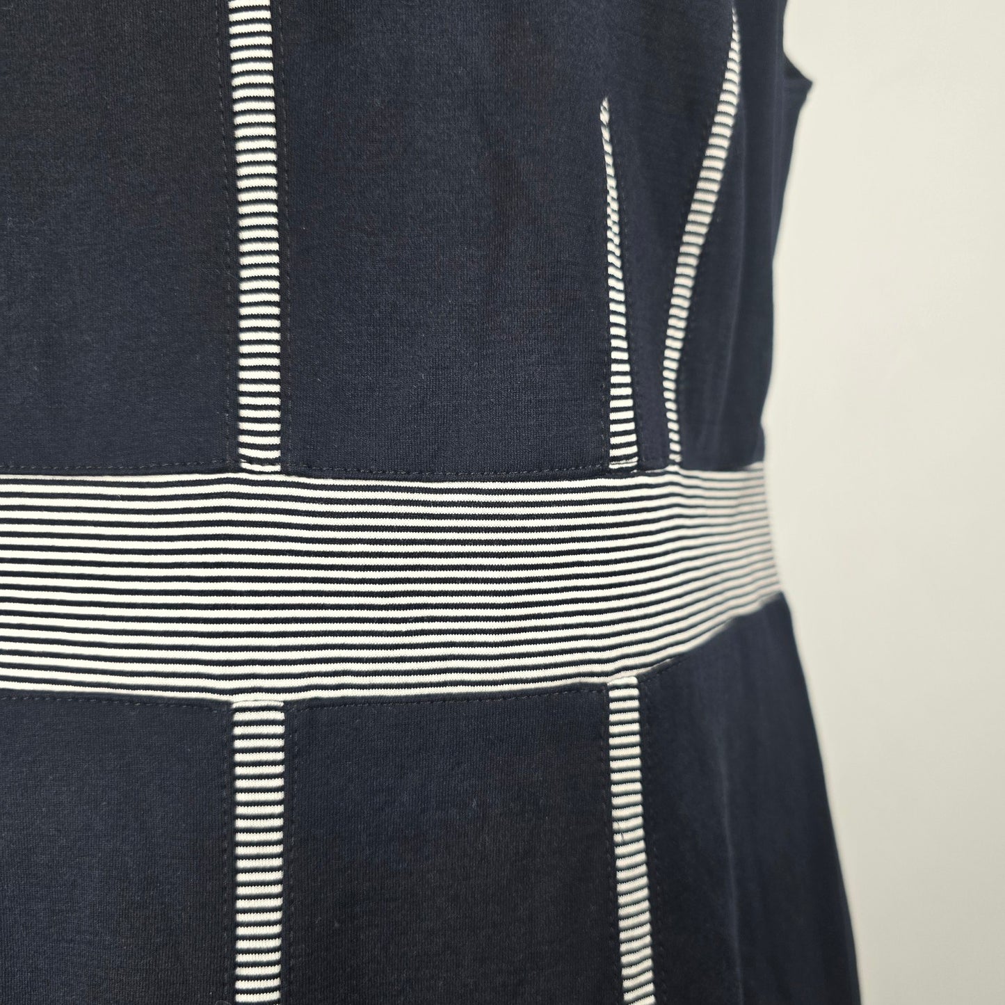 Basler Blue Cotton Sheath Dress Size 12