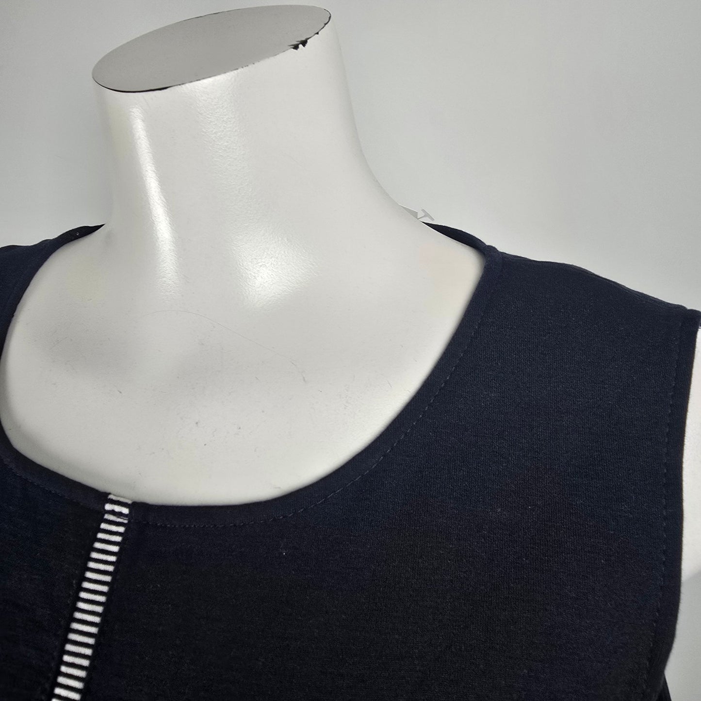 Basler Blue Cotton Sheath Dress Size 12