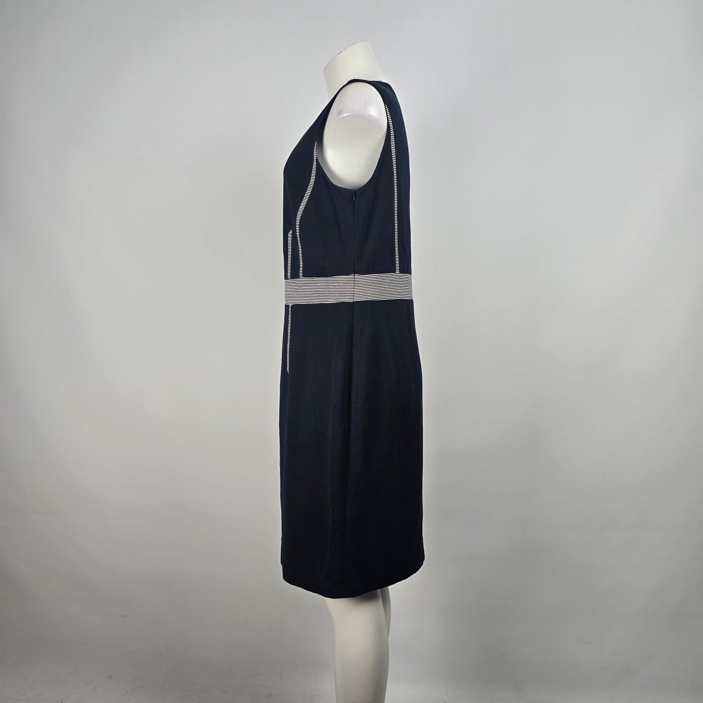 Basler Blue Cotton Sheath Dress Size 12