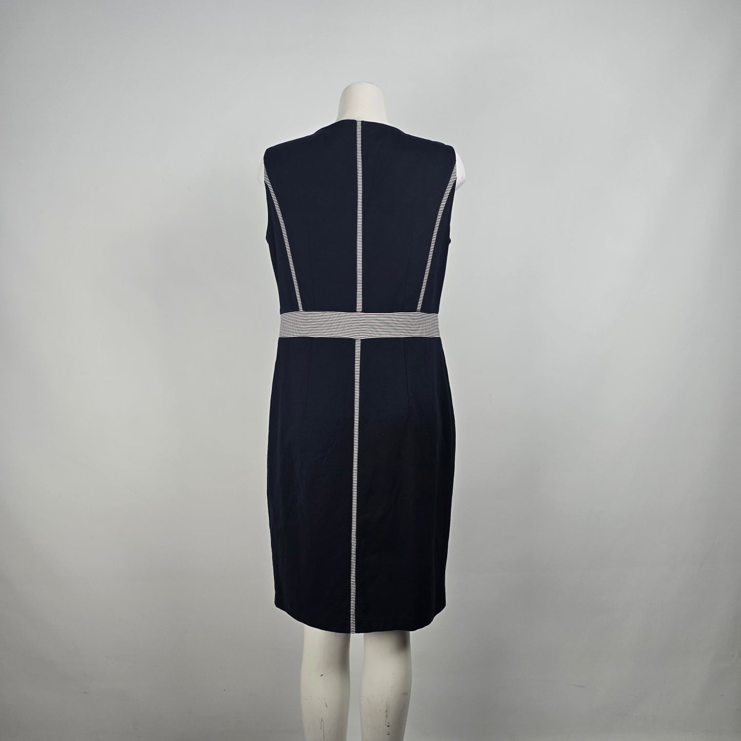 Basler Blue Cotton Sheath Dress Size 12