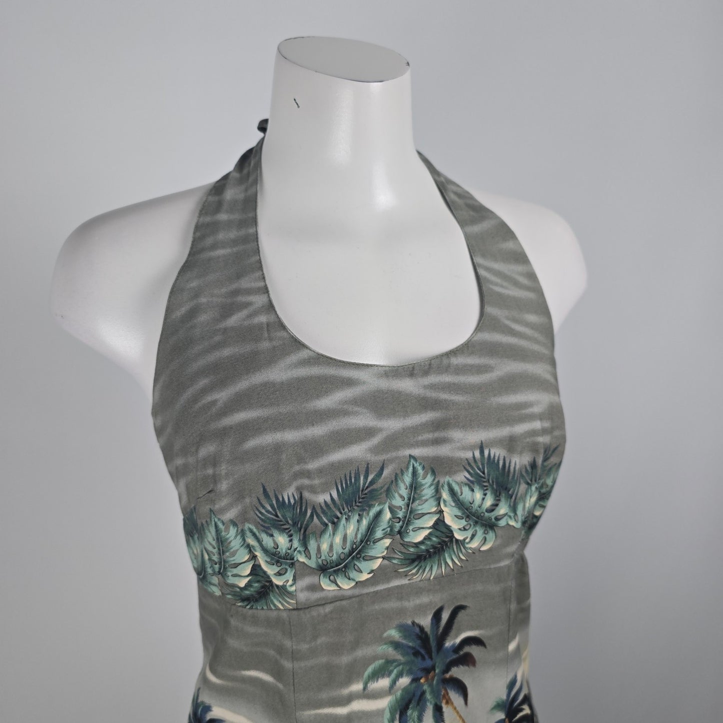 Vintage Royal Creations Cotton Hawaiian Halter Dress Size S/M