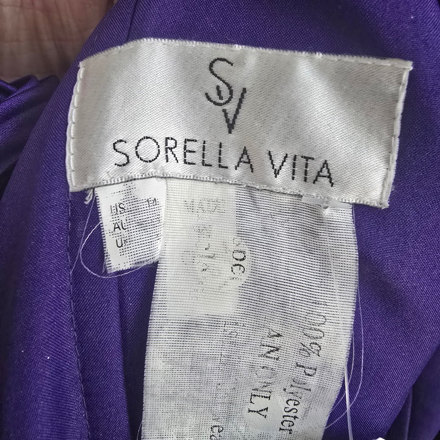 Sorella Vita Purple Rushed Event Gown Size M/L