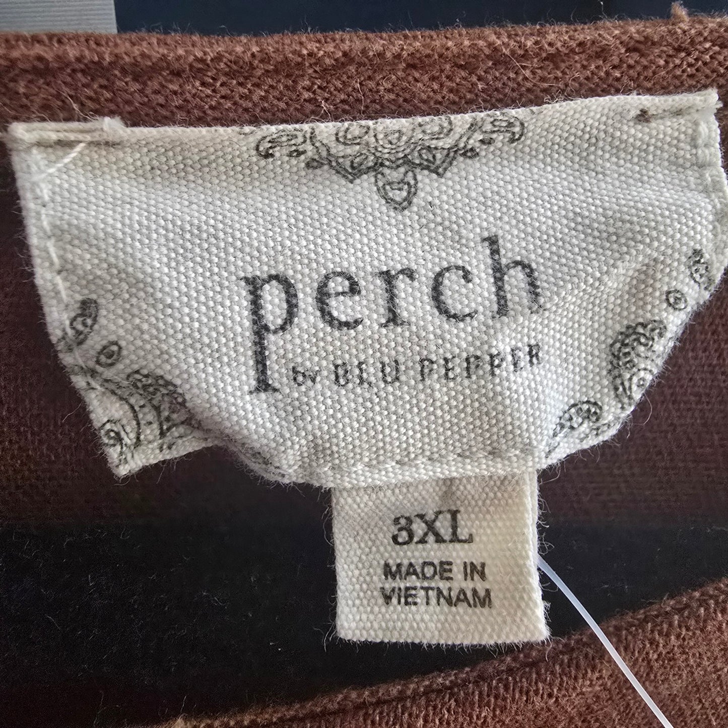 Perch Brown Linen Tiered Mini Dress Size 3XL