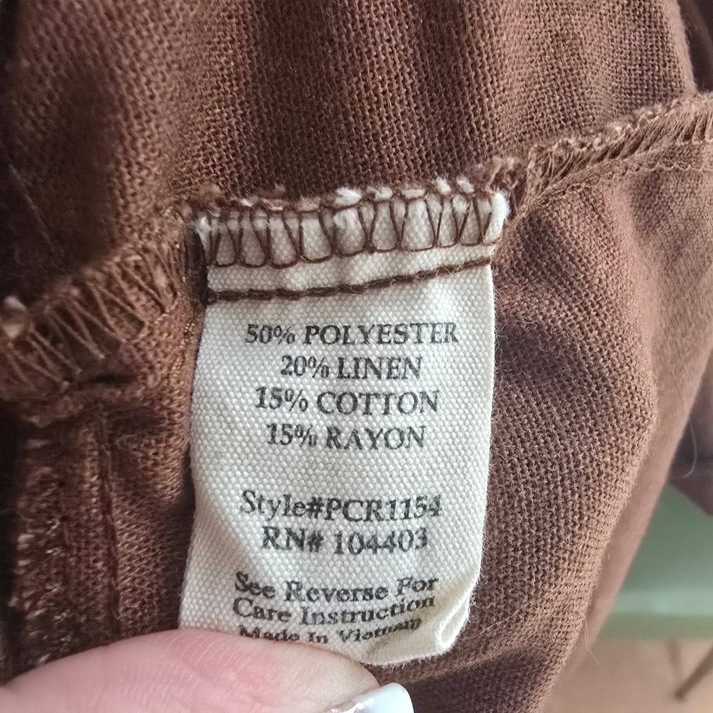 Perch Brown Linen Tiered Mini Dress Size 3XL