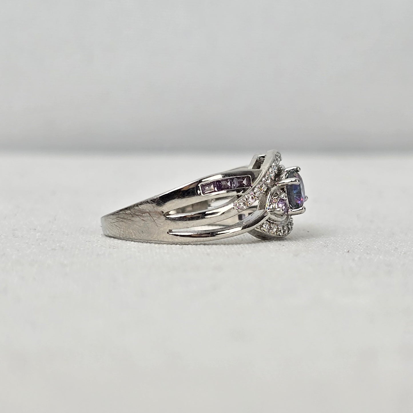 925 Silver Mystic Topaz Ring Size 9