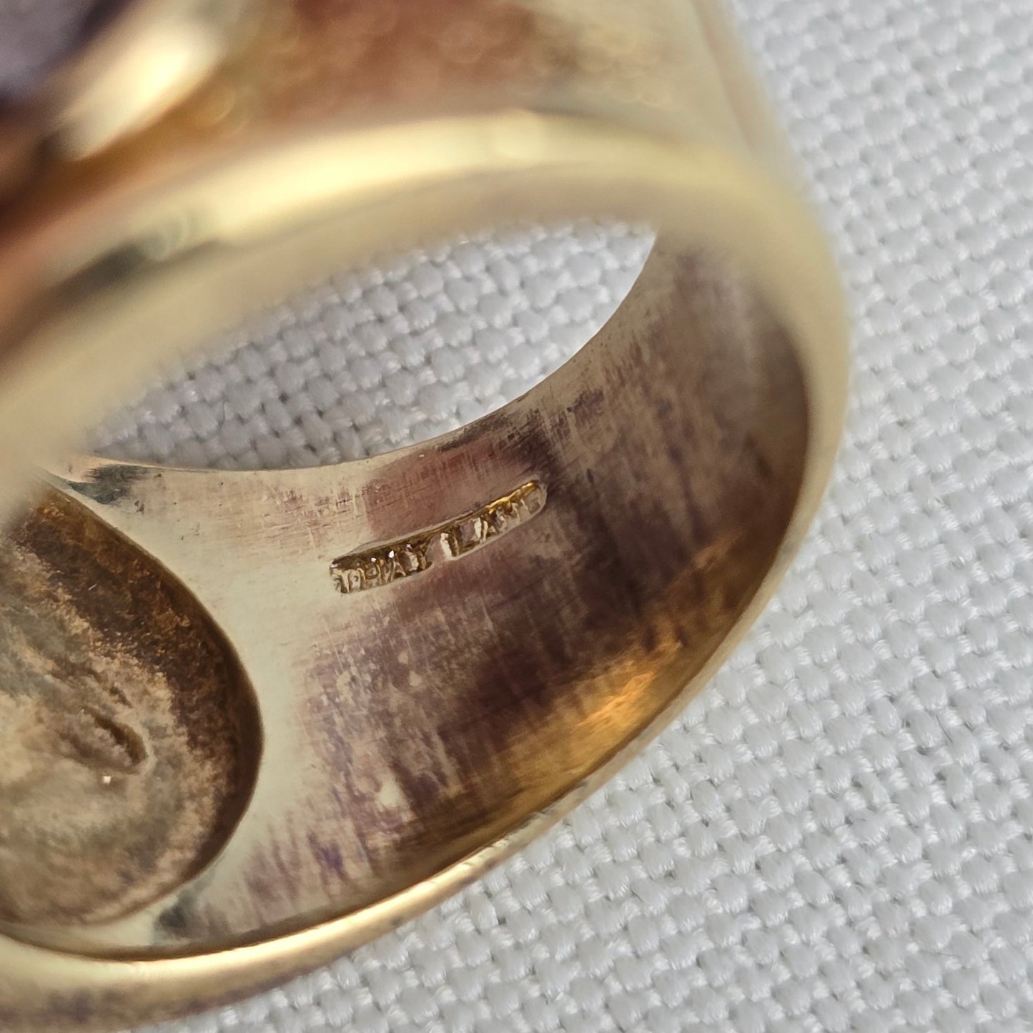 Thailand Gold Tone Colorful Stone Statement Ring Size 5