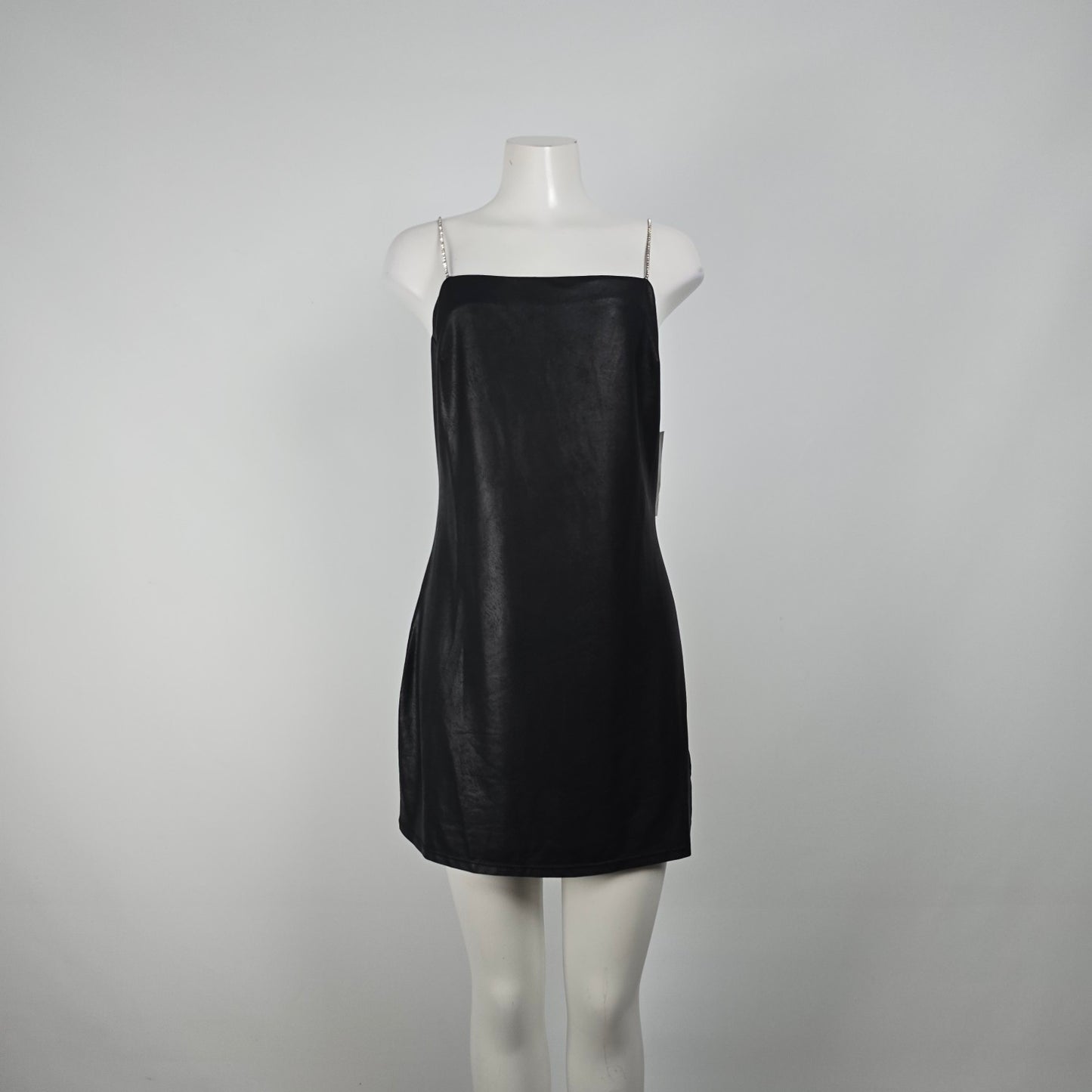 Design Lab Black Rhinestone Detail Mini Dress Size XL