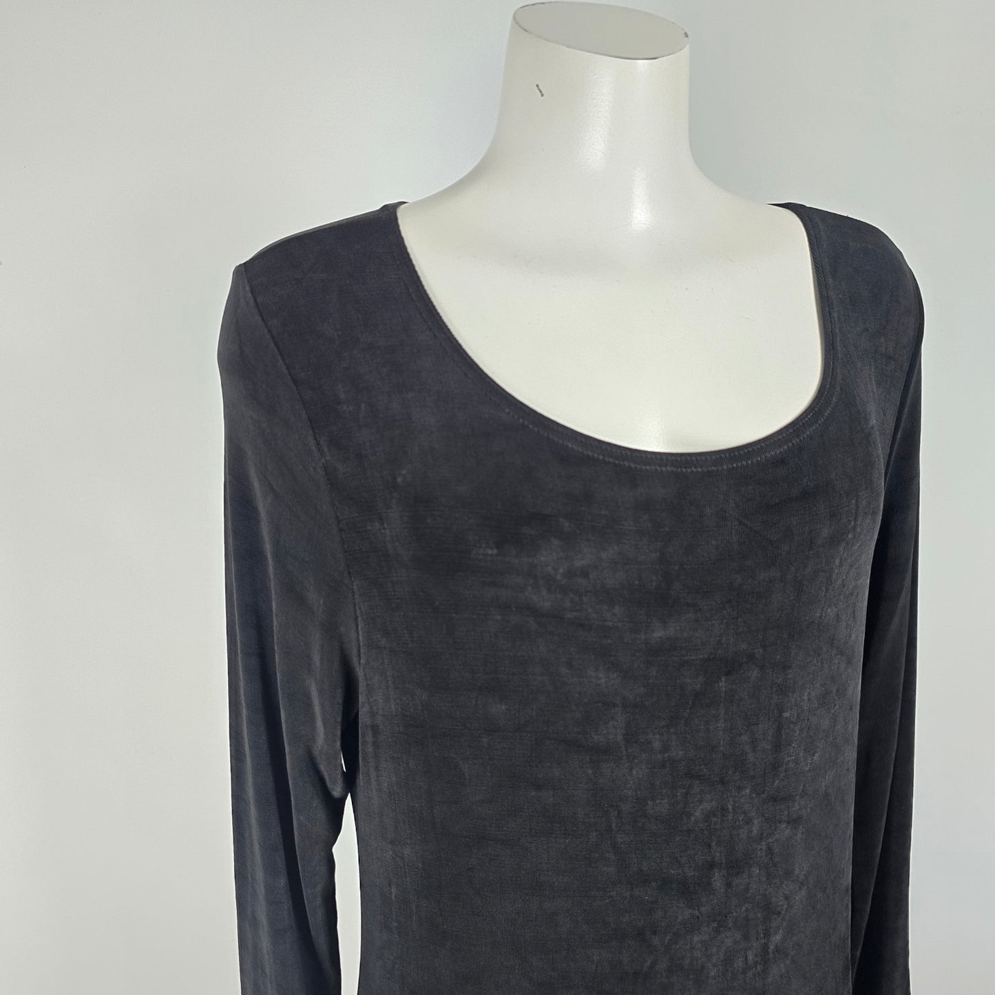 Vintage Primavera Black Slinky Jersey Dress Size L/XL