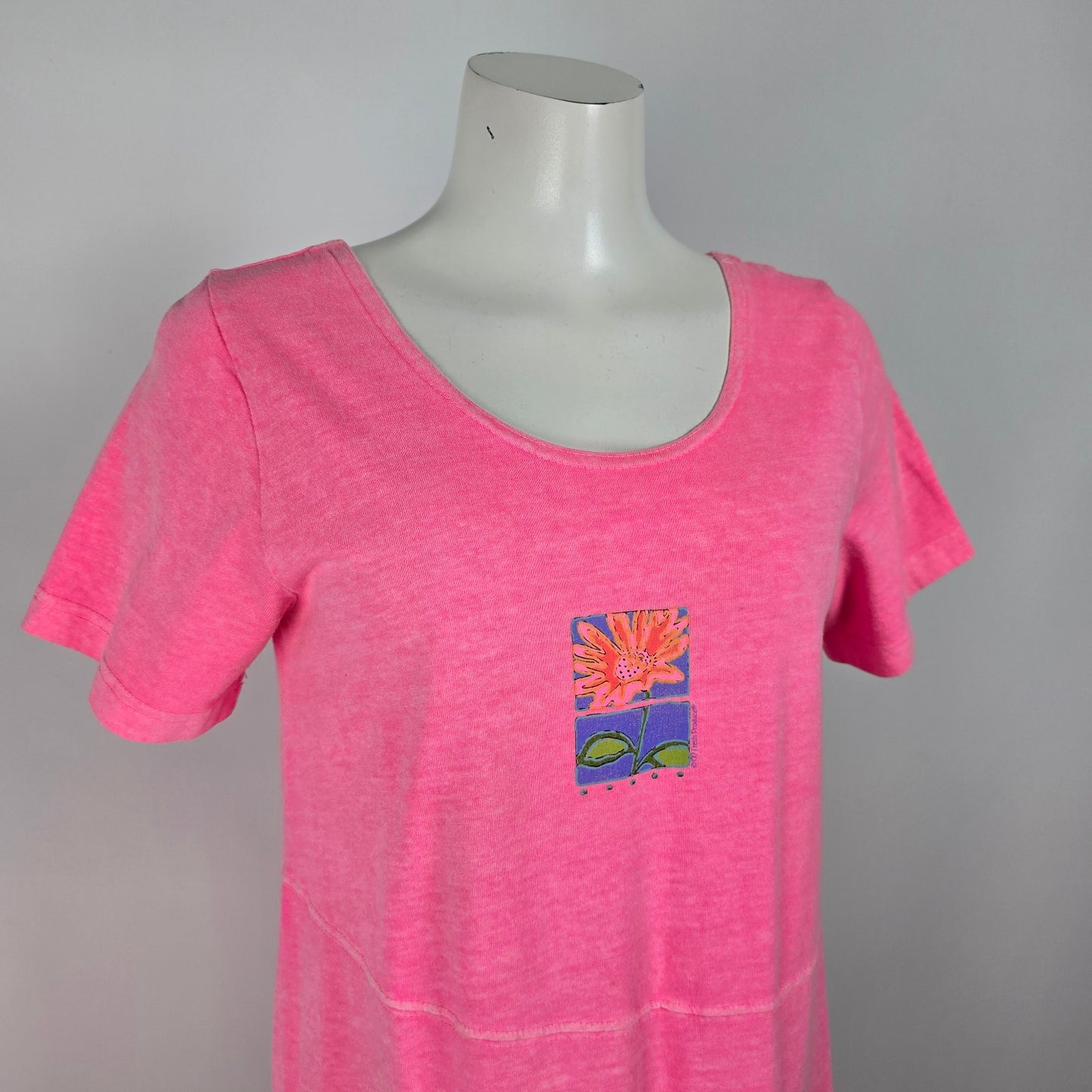 Fresh Produce Pink Cotton Maxi Shirt Dress Size S