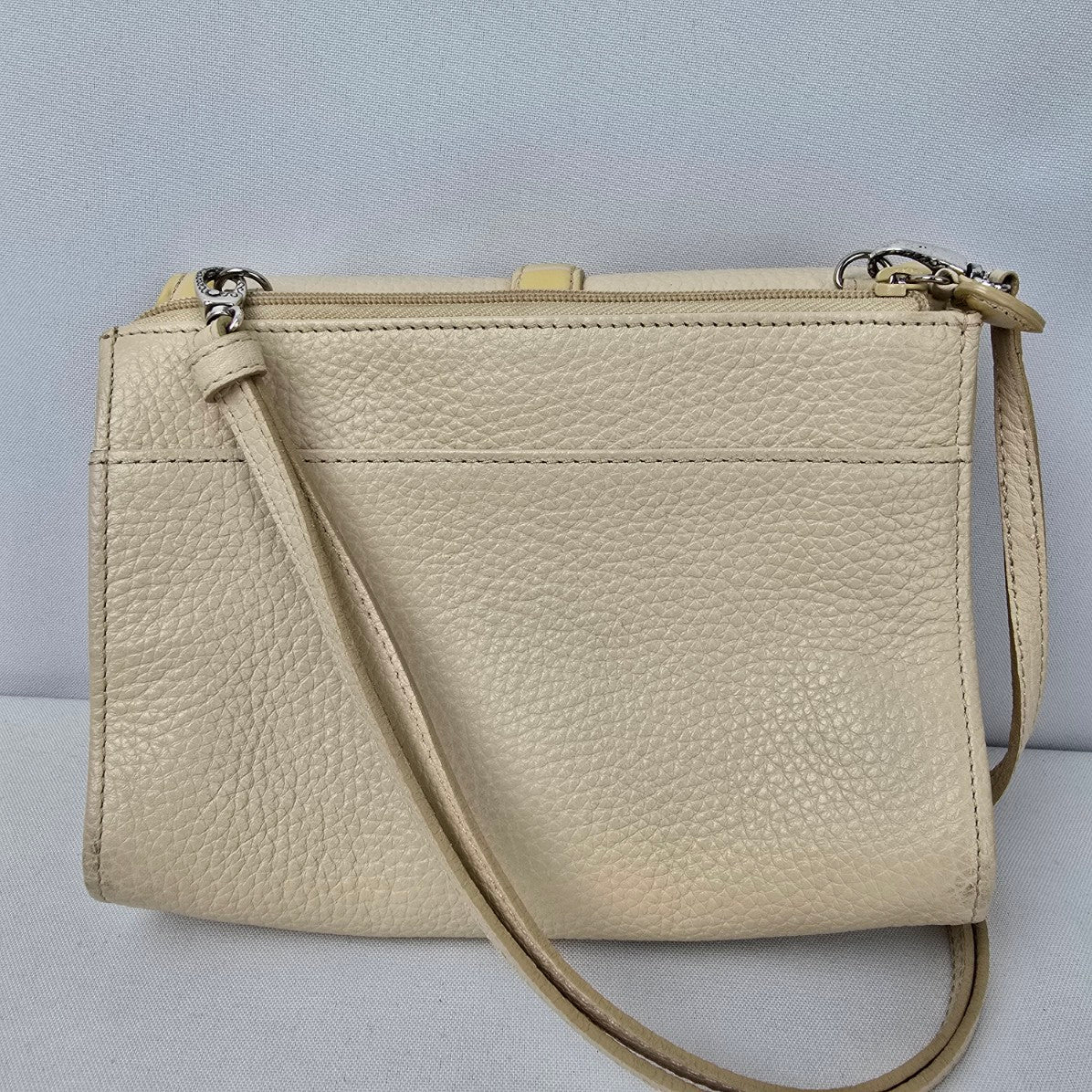 Brighton Cream Leather Heart Print Wallet Purse