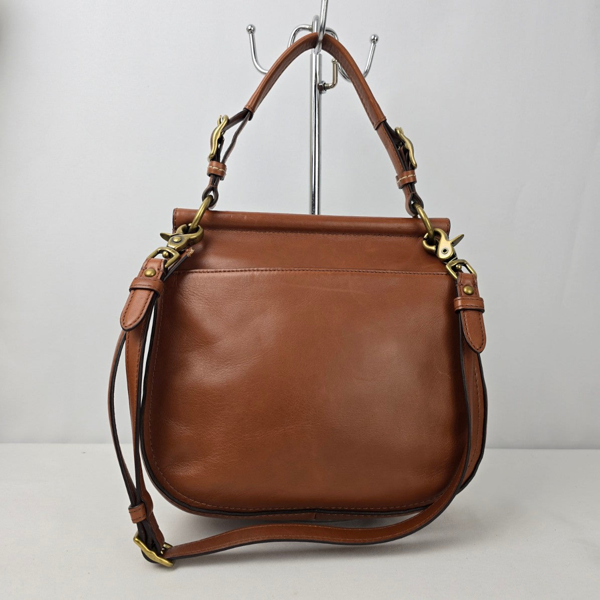 Coach Leather Mini Willis Royal Tan Cognac Cross Body Purse