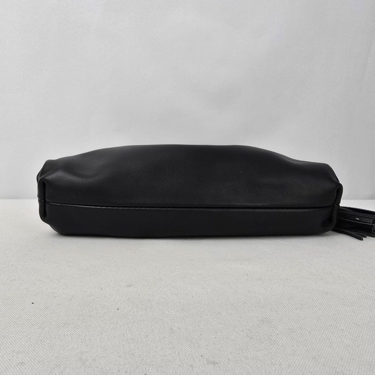 Understated Leather Black Clutch Purse