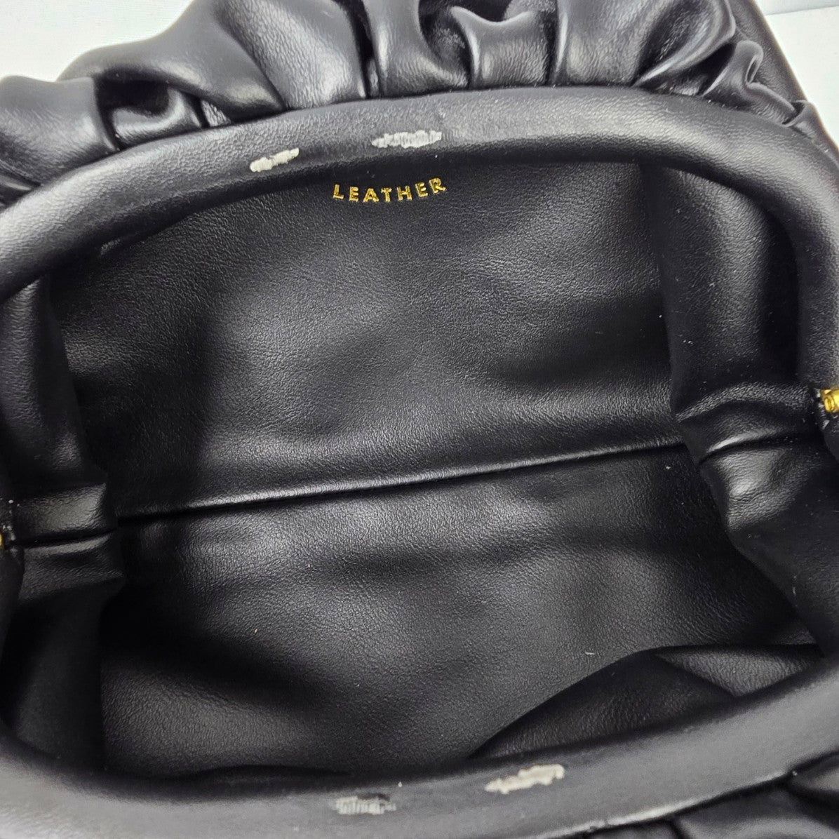 Understated Leather Black Clutch Purse