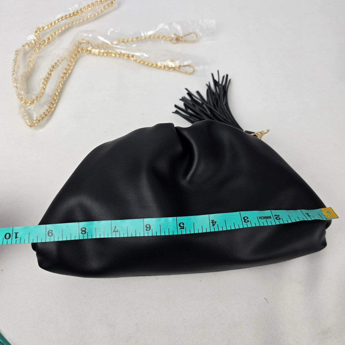 Understated Leather Black Clutch Purse