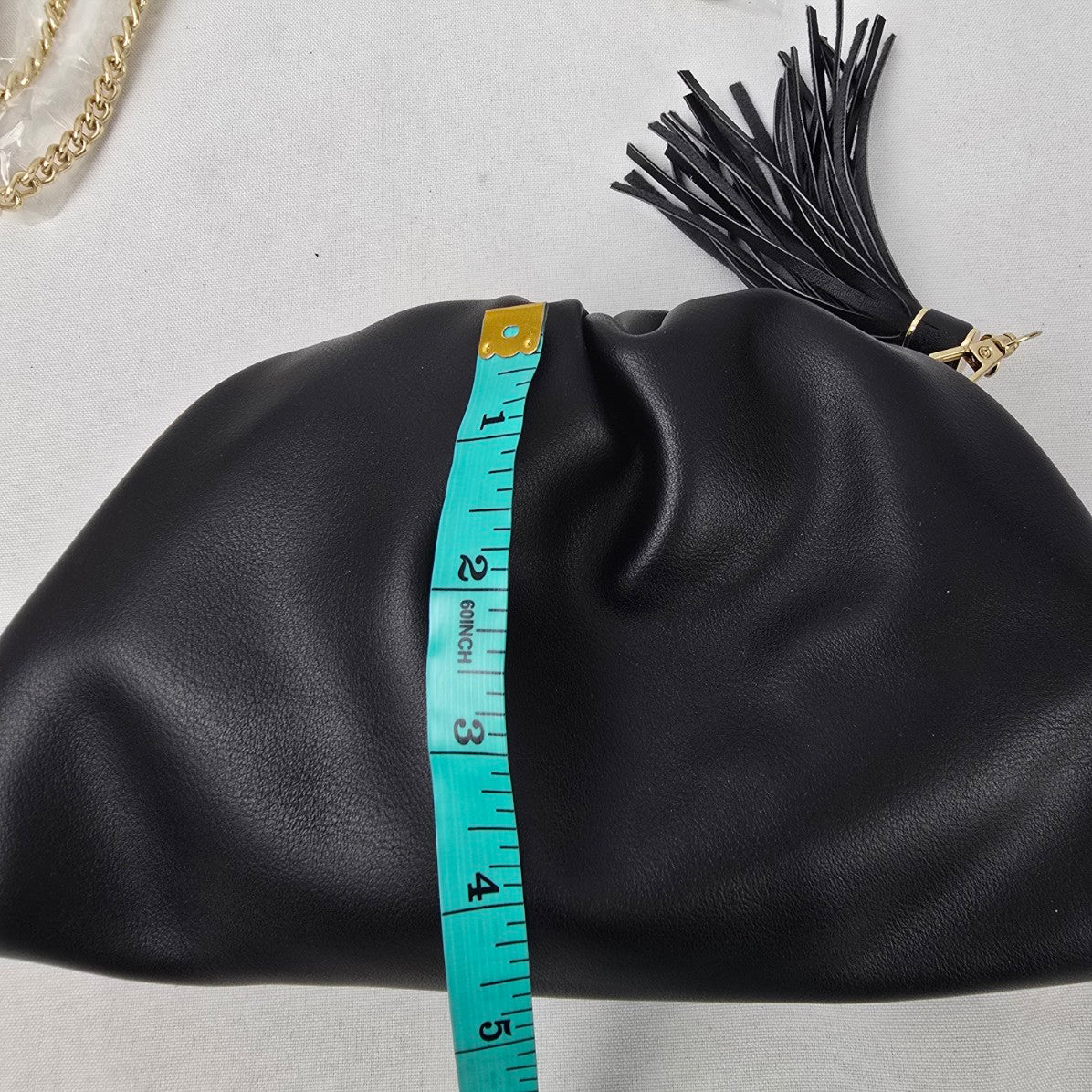 Understated Leather Black Clutch Purse