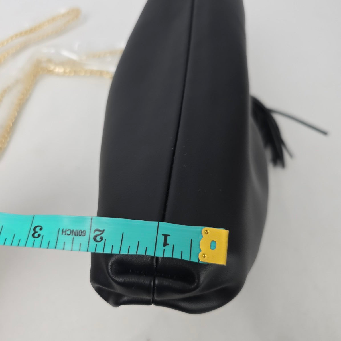 Understated Leather Black Clutch Purse