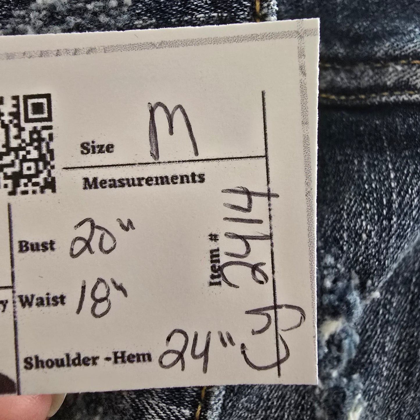 KanCan Dark Denim Cotton Distressed Jean Jacket Size M