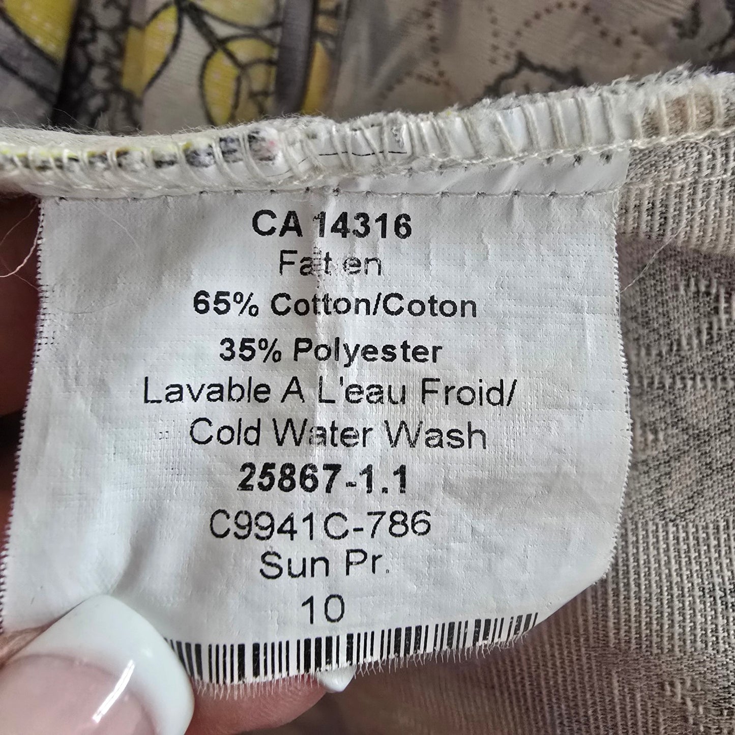 Click Collection Grey Floral Button Up Light Jacket Size 10