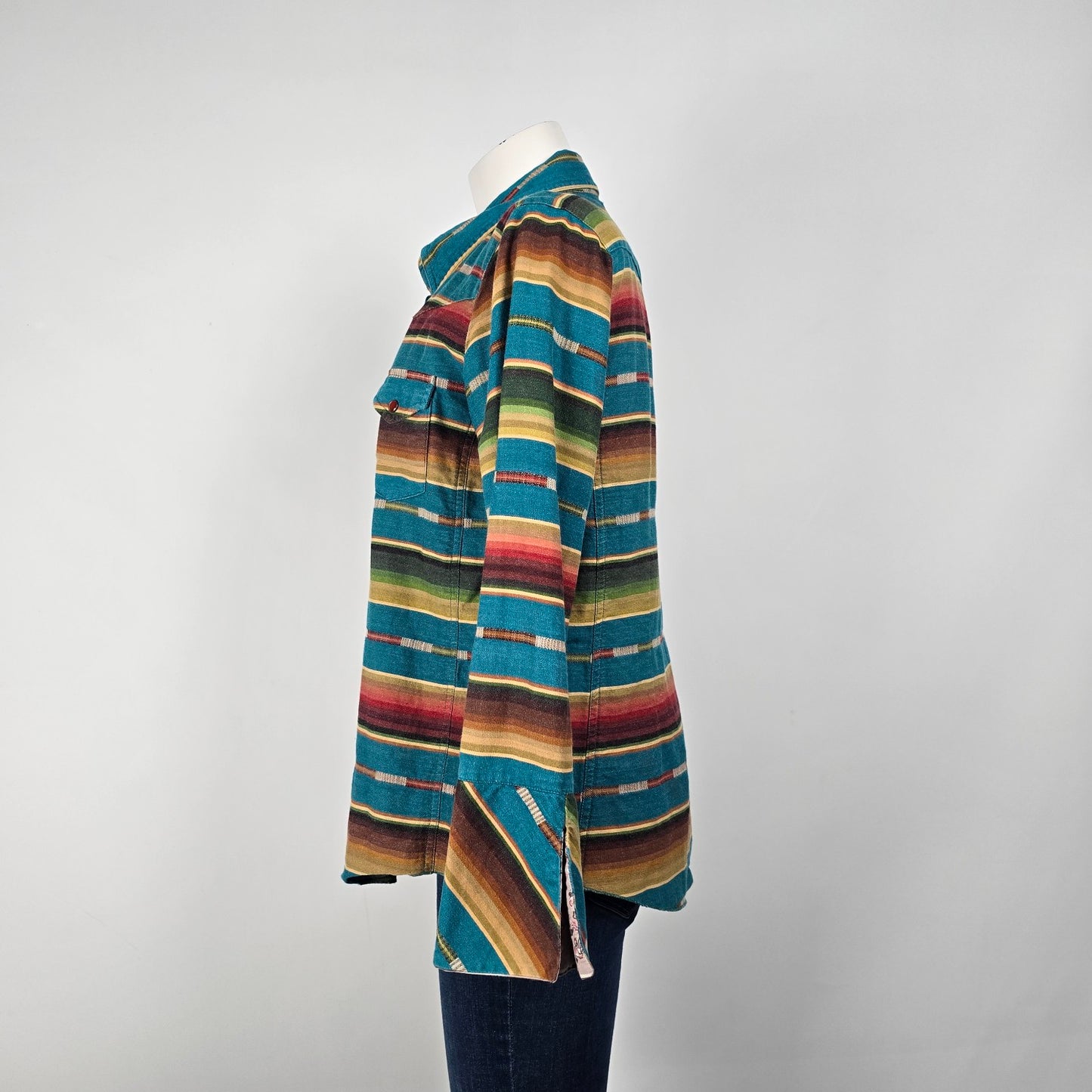 Taska Polizzi Cotton Saddle Blanket Pearl Snap Shirt Size XL