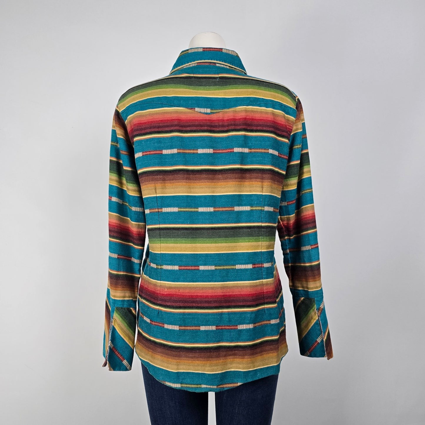 Taska Polizzi Cotton Saddle Blanket Pearl Snap Shirt Size XL