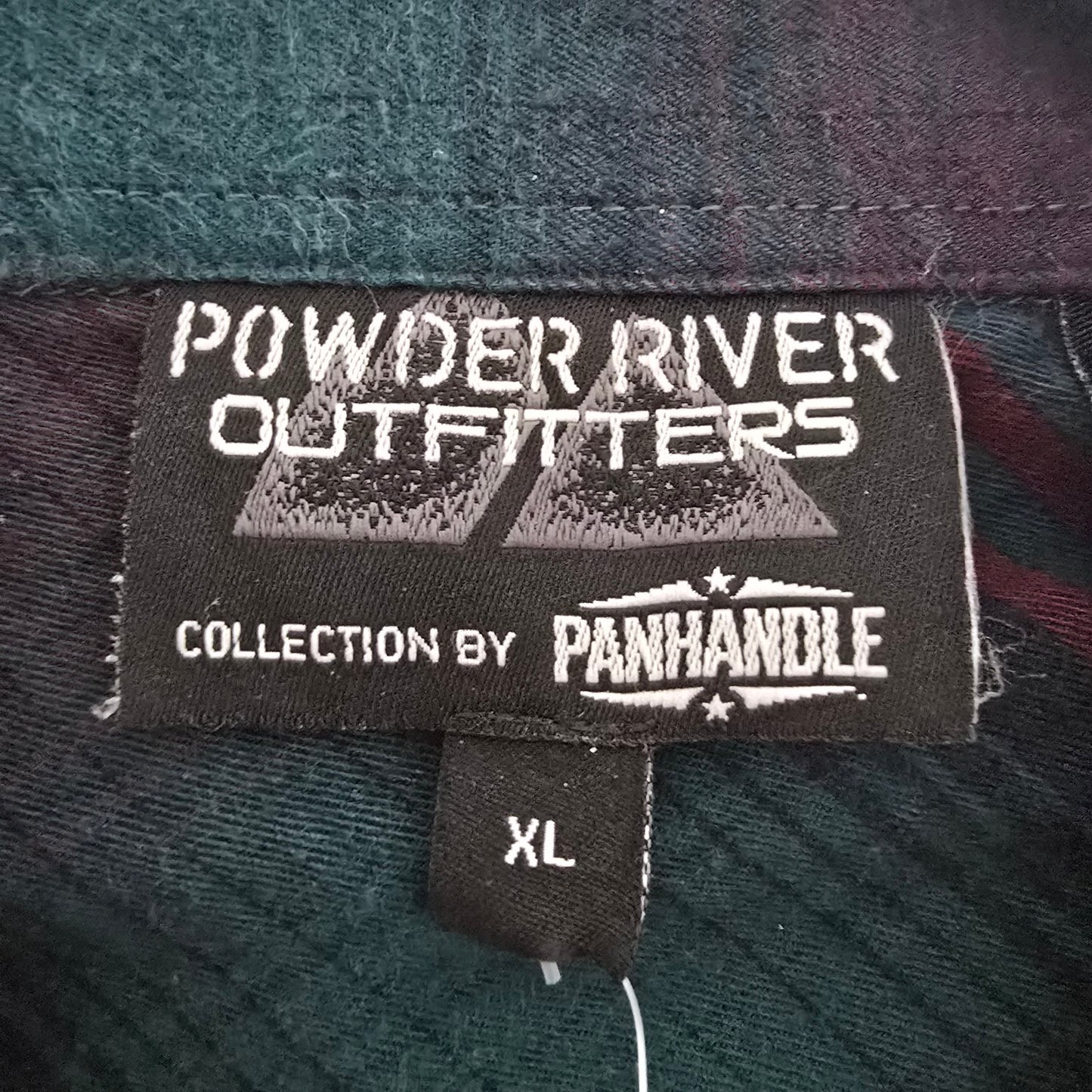 Powder River Outfitters Red Cotton Plaid Pearl Snap Western Top Size XL