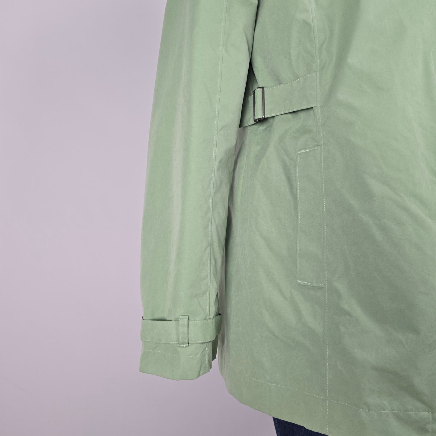 COLUMBIA Light Weight Green Zip Up Snap Front Jacket Coat Size L