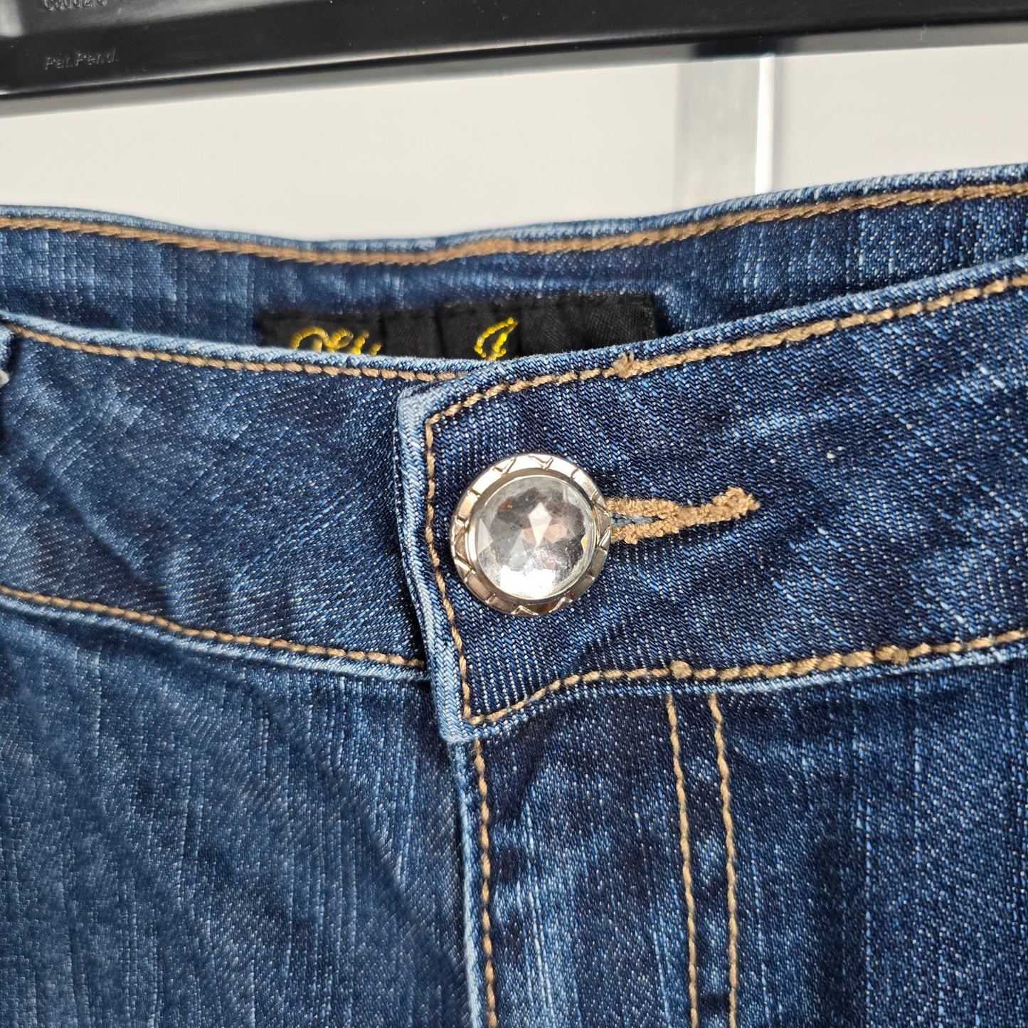 Wax Jeans Low Rise Boot Cut Embroidered Studded Pockets Denim Jeans Size 11